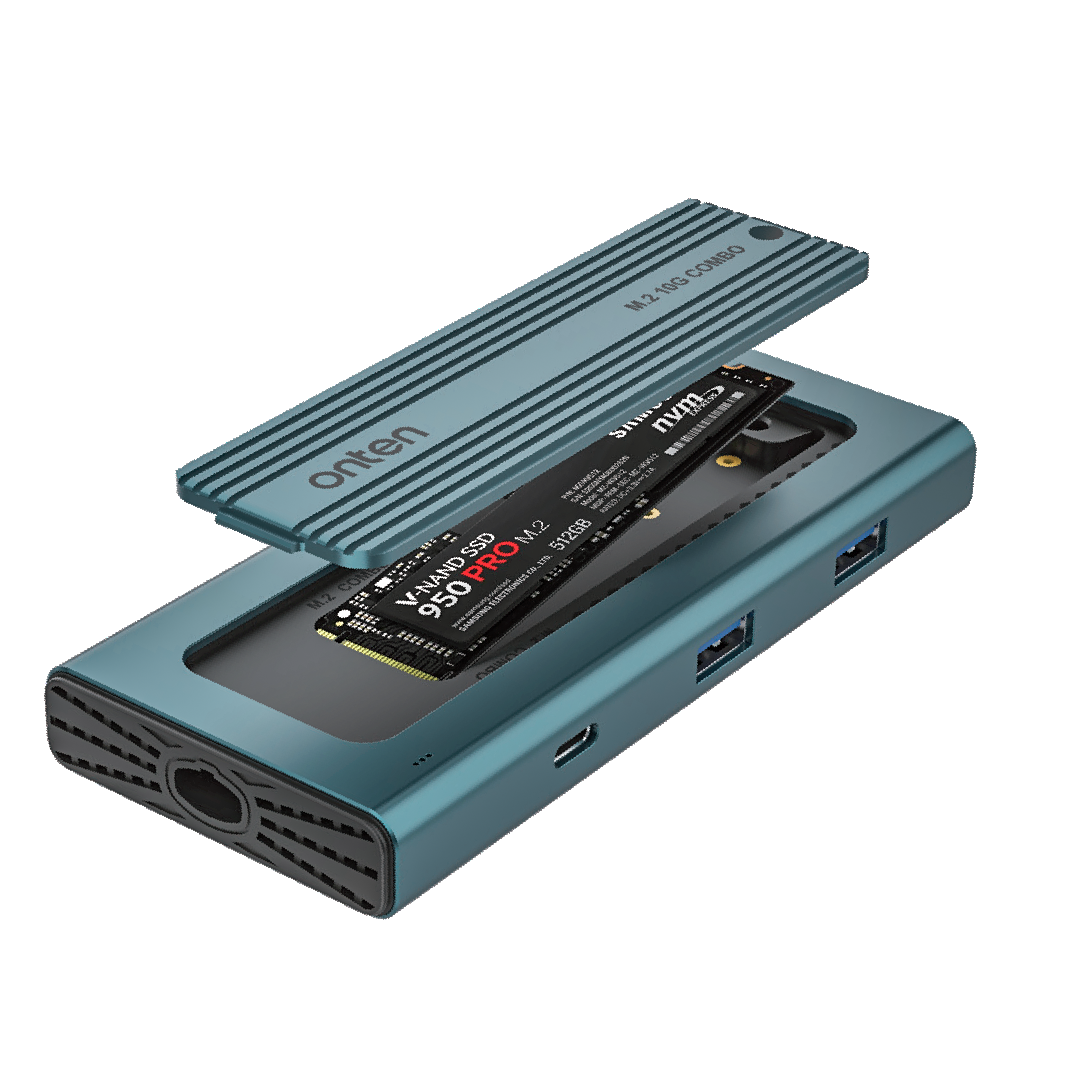 OTN-M323 M.2 NVME Enclosure With USB HUB
