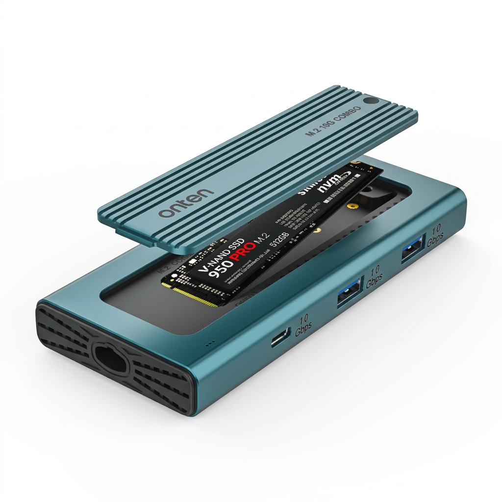 OTN-M232 Enclosure M.2 SSD With Integrated USB Hub