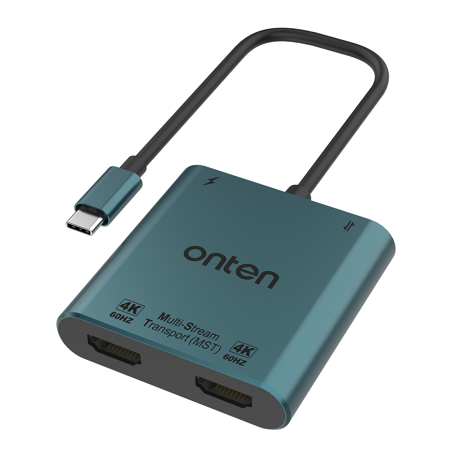 OTN-9175K MST Adapter Type C to Dual HDMI With PD Charging & USB A 3.0