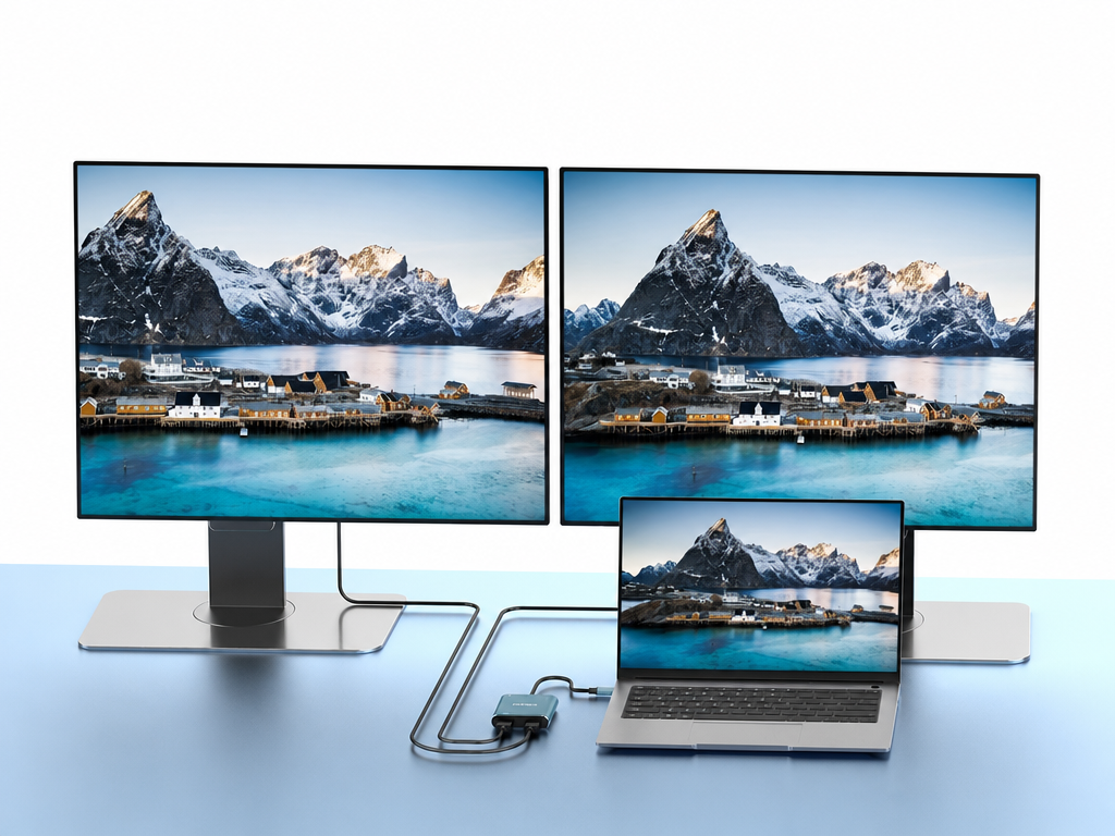 Onten OTN-9175K USB-C to Dual HDMI Adapter: How a Dual-Monitor Setup Transforms Your Productivity