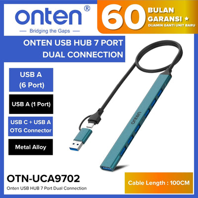OTN-UCA9702 ONTEN USB HUB 7 Port Dual Connection