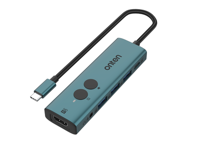 OTN-UC123P Type C HUB 6 IN 1 With Screen OFF & Mute