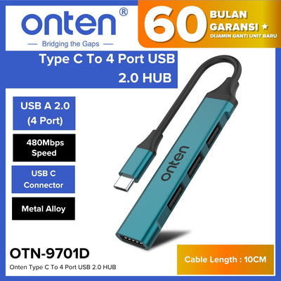 OTN-9701D ONTEN USB C 2.0 HUB 4 Port