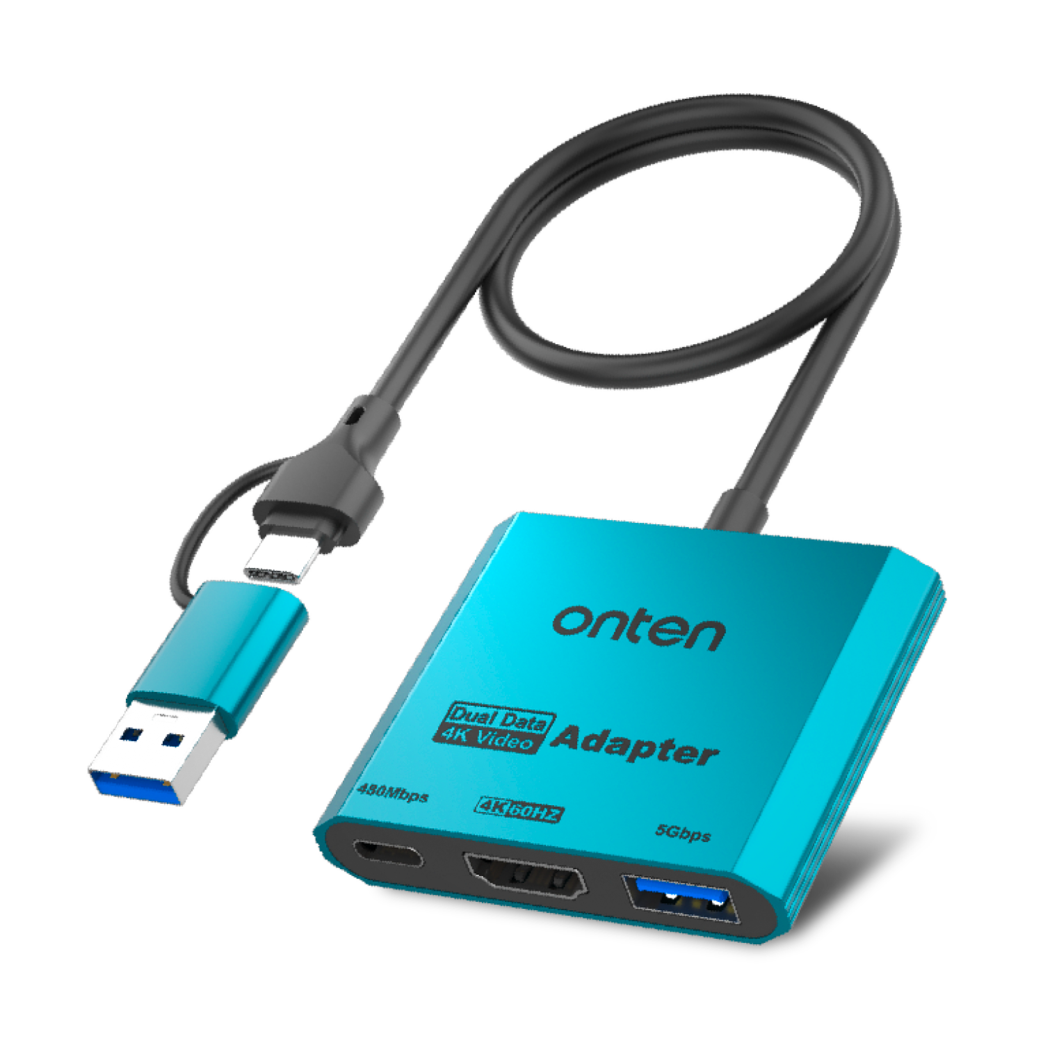 OTN-UCA303 Converter USB-A+C TO HDMI + TYPE-C + USB