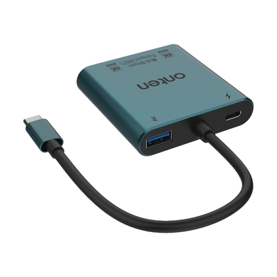 OTN-9175K MST Adapter Type C to Dual HDMI With PD Charging & USB A 3.0