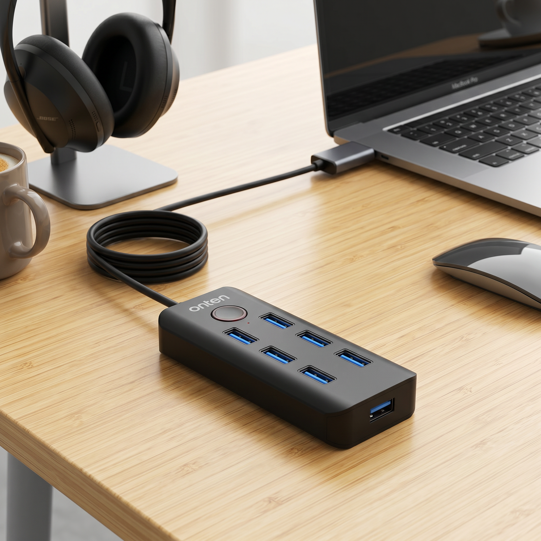OTN-8120 ONTEN USB Hub 7 Port With Windows Screen  Lock