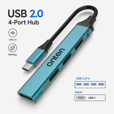 OTN-9701D ONTEN USB C 2.0 HUB 4 Port