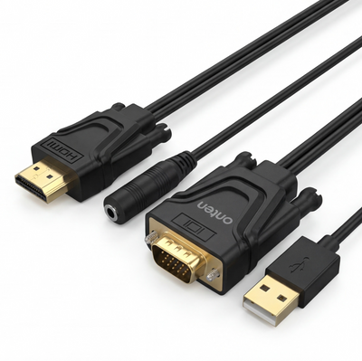 OTN-5137 Hdmi to VGA With Audio Cable 1080P