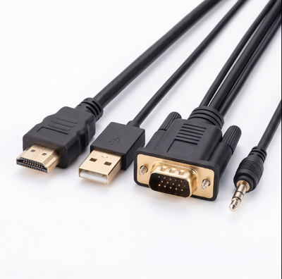 OTN-5167S HDMI to VGA Cable With Audio Jack